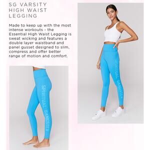 Spiritual Gangster Vibrant Blue Leggings XS